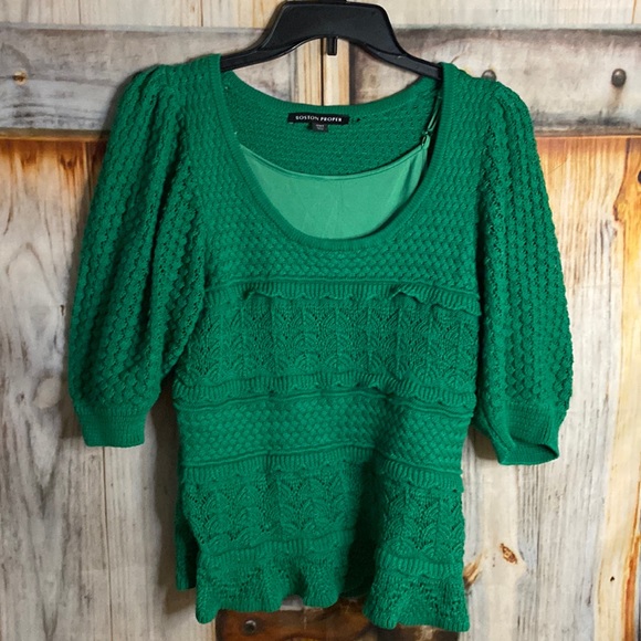 Boston Proper Sweaters - 3/4 Sleeve Lined Sweater